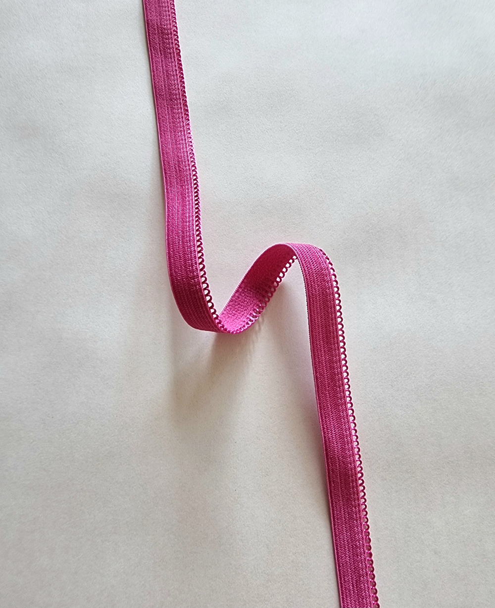 Резинка ажурная тонкая фуксия 10 мм (Pantone 18-2328 TCX)