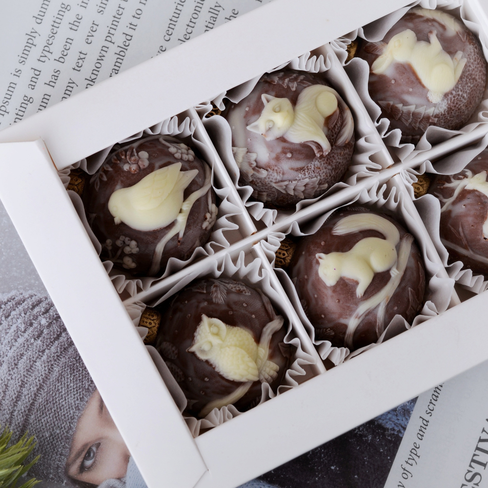 Набор "Новогодние шарики" с животными #2