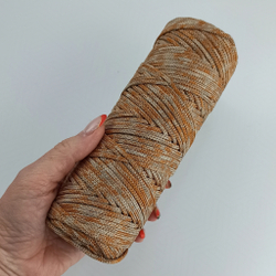 Полиэфирный шнур круглый 3 мм меланж Песок