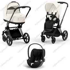 Детская коляска Cybex Priam IV 3 в 1 Off White