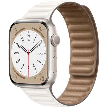 Apple Leather Link for Apple Watch 38|40|41mm S/M Chalk (Бежевый) MJKD3ZM/A