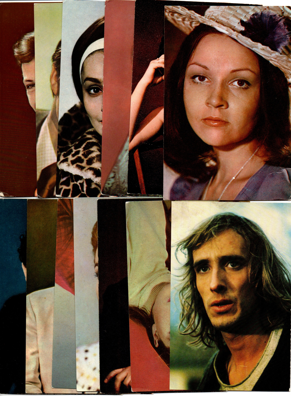 №63 Открытки Артисты и актёры СССР 1970–1980-е г. 25 штук. Цветные, чистые, без повторов