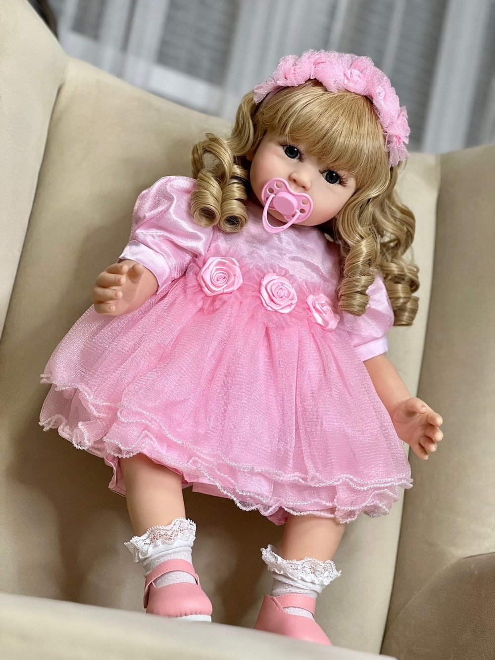 Кукла Реборн мягконабивная 60см в пакете (FA-168)