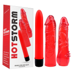 Секс набор из 3-х предметов Hers Dildo Kit (Цвет: красный)