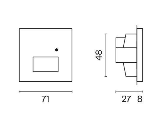 Подсветка светодиодная встраиваемая VOLTUM S70, (белый матовый)