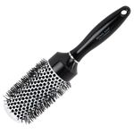 Расческа для укладки волос термобрашинг 24,5х6х4,5 см, круглая, продувная, черная, MONTE VITA (МОНТЕ ВИТА), 457418