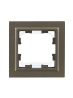BRITE Рамка 1-местная IP44 РУ-1-БрШ-44 шампань IEK