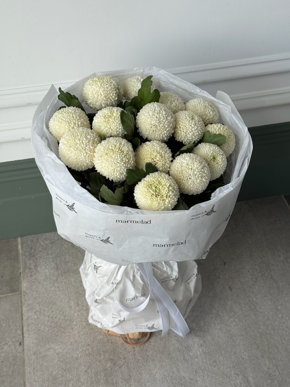 Букет моно из хризантемы 15 шт