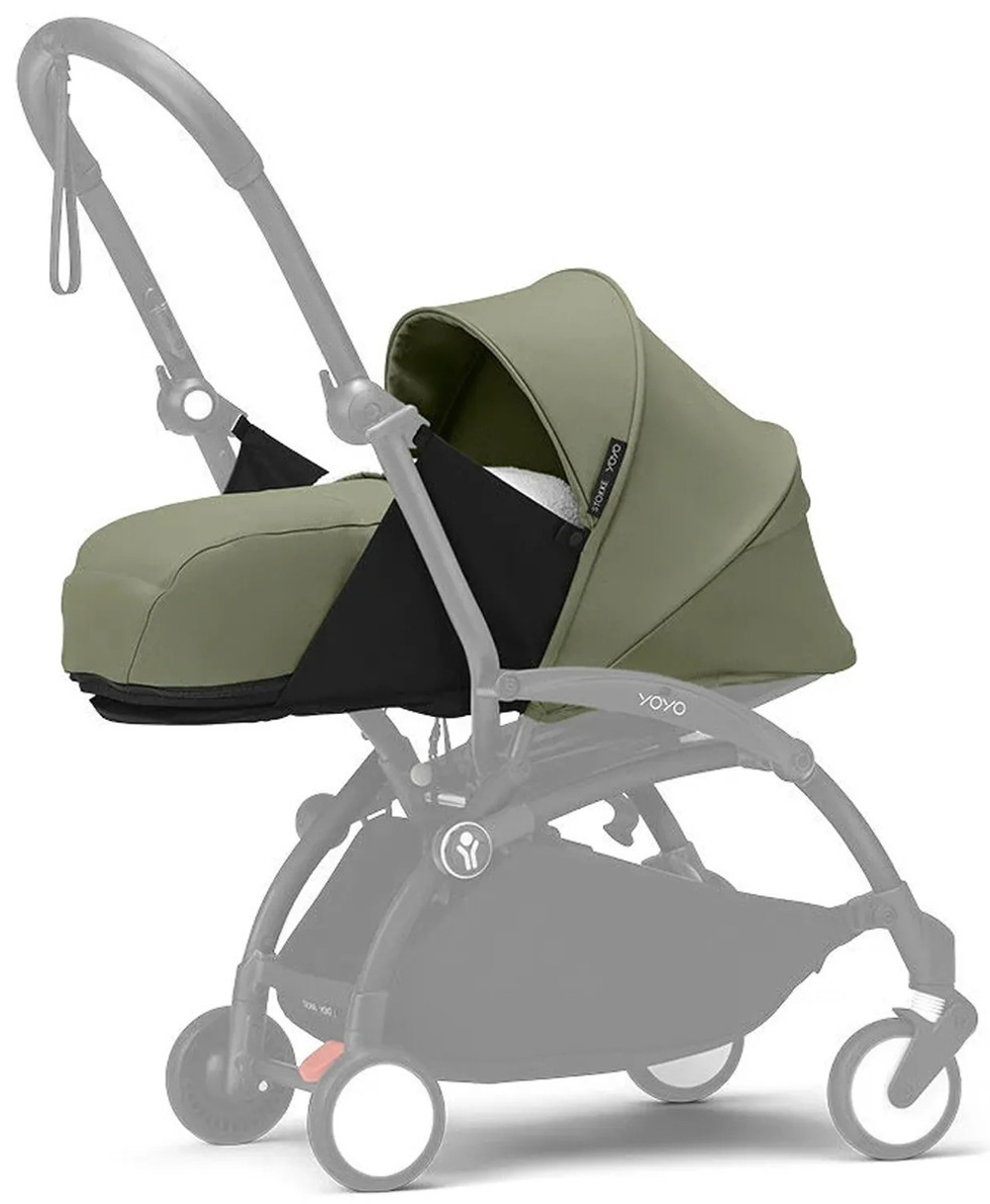 Коляска Stokke YOYO3 Newborn Pack рама чёрная Black 2 в 1 Olive