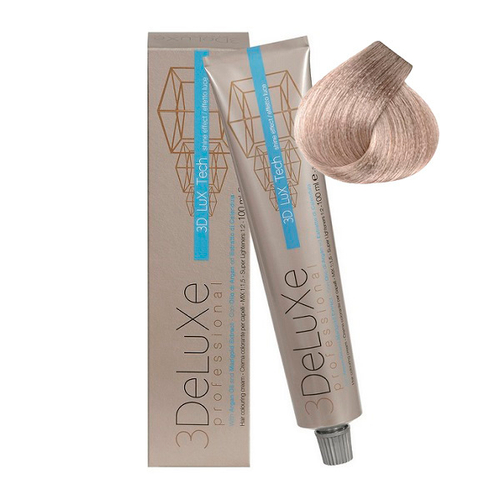 Стойкая крем-краска для волос Оттенок 10.72 Платиновый блондин коричнево-перламутровый 3DeLuXe 100мл