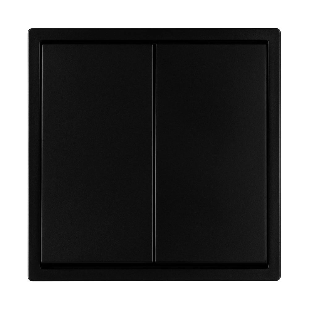 Механизм выключателя двухклавишный проходной SWT-TENDO-MKP2-PL-BK (230V, 10A) (Arlight, Черный) 054067