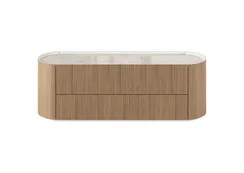 Тумба Lagom под ТВ 2 ящика ширина 140 см (натуральный дуб, камень LC)