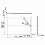 Душевой поддон WasserKRAFT Mindel 85T07 120х90