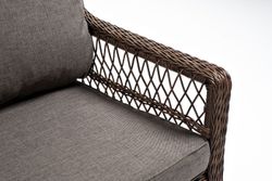 "Гранд Латте" диван трехместный из искусственного ротанга, цвет коричневый