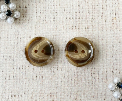 Пуговицы, d 1,8 см, 2 прокола, коричневый