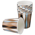 Стакан одноразовый бумажный 250/280 мл, диаметр 80 мм, конгрев/печать, "Волна", КОМПЛЕКТ 50 шт., WELDAY (ВЭЛДЭЙ), 702698