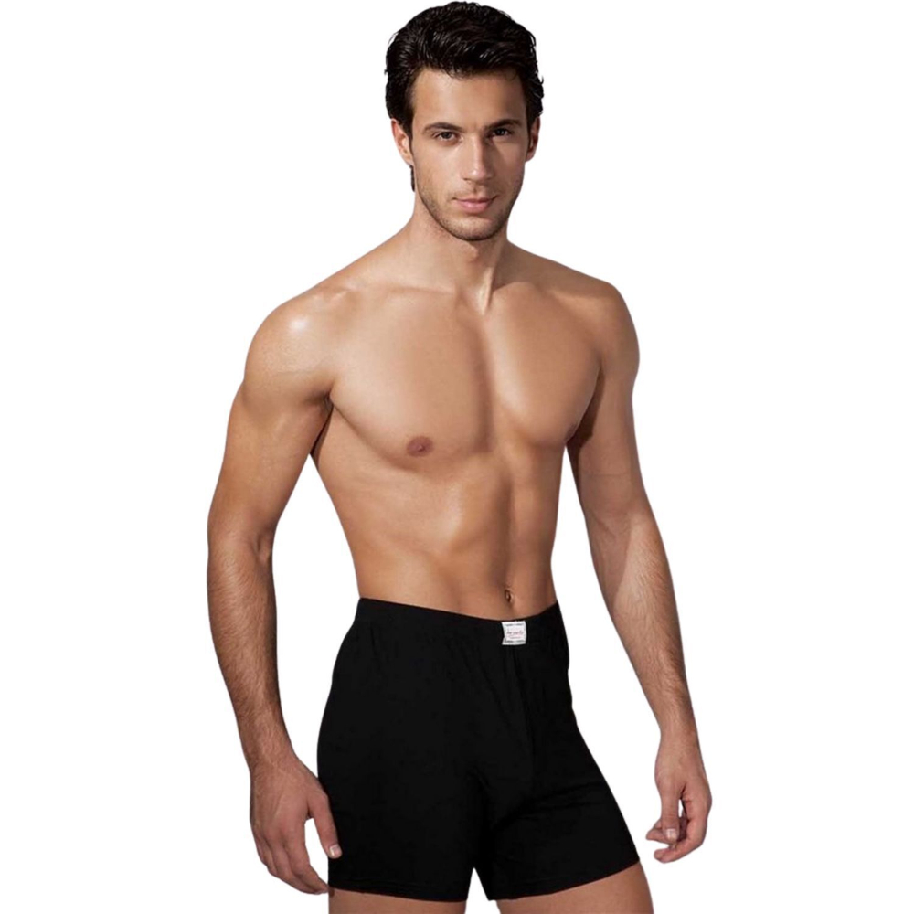 Свободные трикотажные трусы-боксеры Doreanse Cotton Basic (Размер: L) (Цвет: черный)