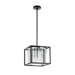 713037 Люстра REGOLO 3х40W G9 ЧЕРНЫЙ МАТОВЫЙ/ПРОЗРАЧНЫЙ