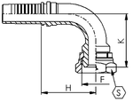 Фитинг DN 10 DKM (Г) 22x1.5 (90)