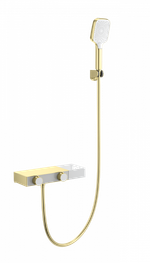 Смеситель для ванны с душем WONZON & WOGHAND Shelf, Брашированное золото (WW-B2551-BG)