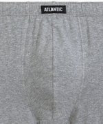 Мужские трусы шорты Atlantic, набор из 3 шт., хлопок, черные + серый меланж + темно-серый меланж, Basic 3BMH-007