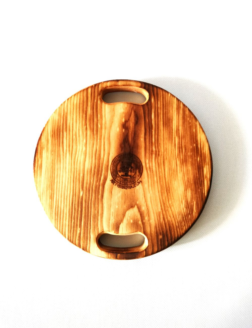 Поднос деревянный круглый сервировочный WS20