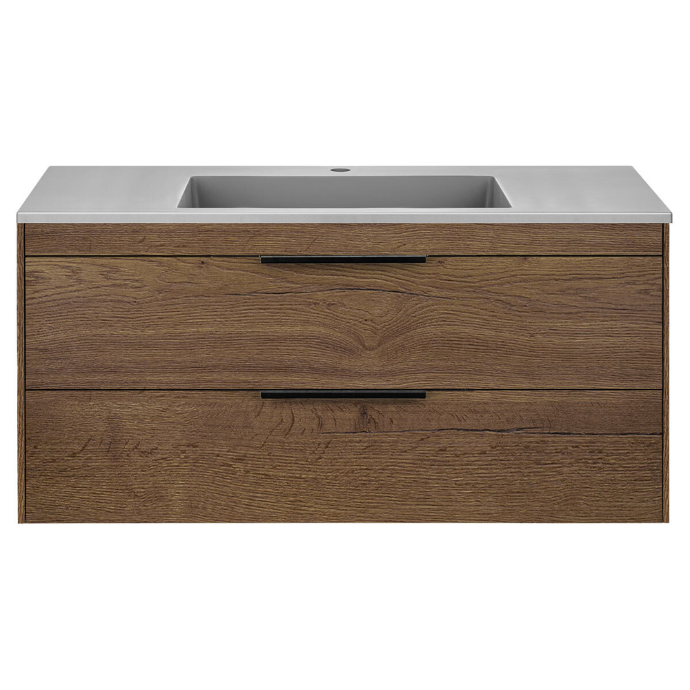 База под раковину Chiara 2D 1000 подвесная, 2 выкатных ящика soft-close, T.Oak