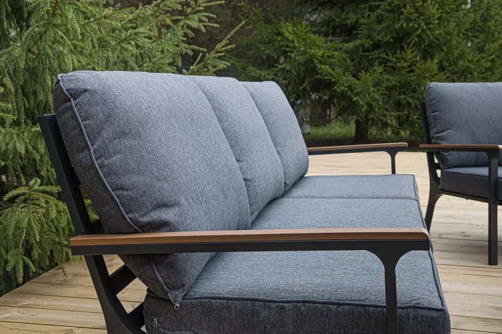 "Крокус" лаунж-зона 5-местная из алюминия, цвет темно-серый