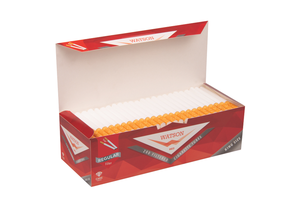 Гильзы сигаретные KING SIZE CIGARETTE TUBES-WATSON RED 15*200*50 (REGULAR)