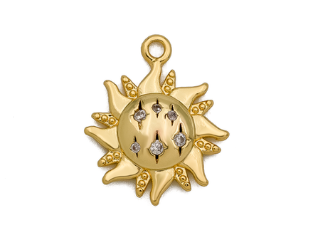 Подвеска "Солнце" 16мм, со стразами
