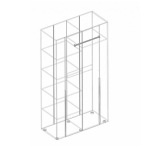 Тефия Шкаф 4-х дверный с зеркалом