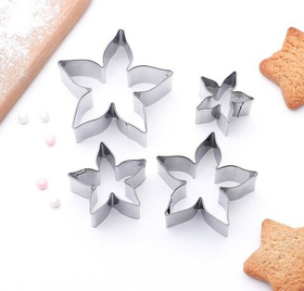 Набор вырубок для вырезания «Чашелистики розы», 5,5х5,5 см, 4 шт