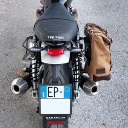 Unitgarage Боковая сумка из кожи + правый держатель Triumph Speed Twin 1200 (2019 + )