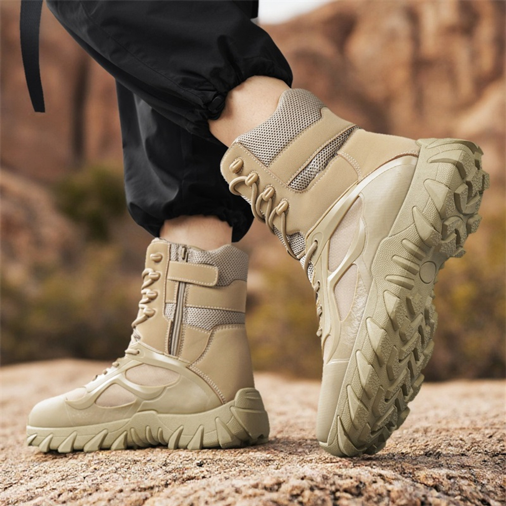 CHENGSHILUOTUO Thermal Cushioning Abrasion Resistant Slip Resistant 15cm Combat Boots