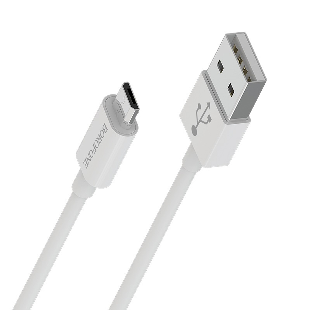 USB cable micro Borofone BX22  1m, 2.1A white
