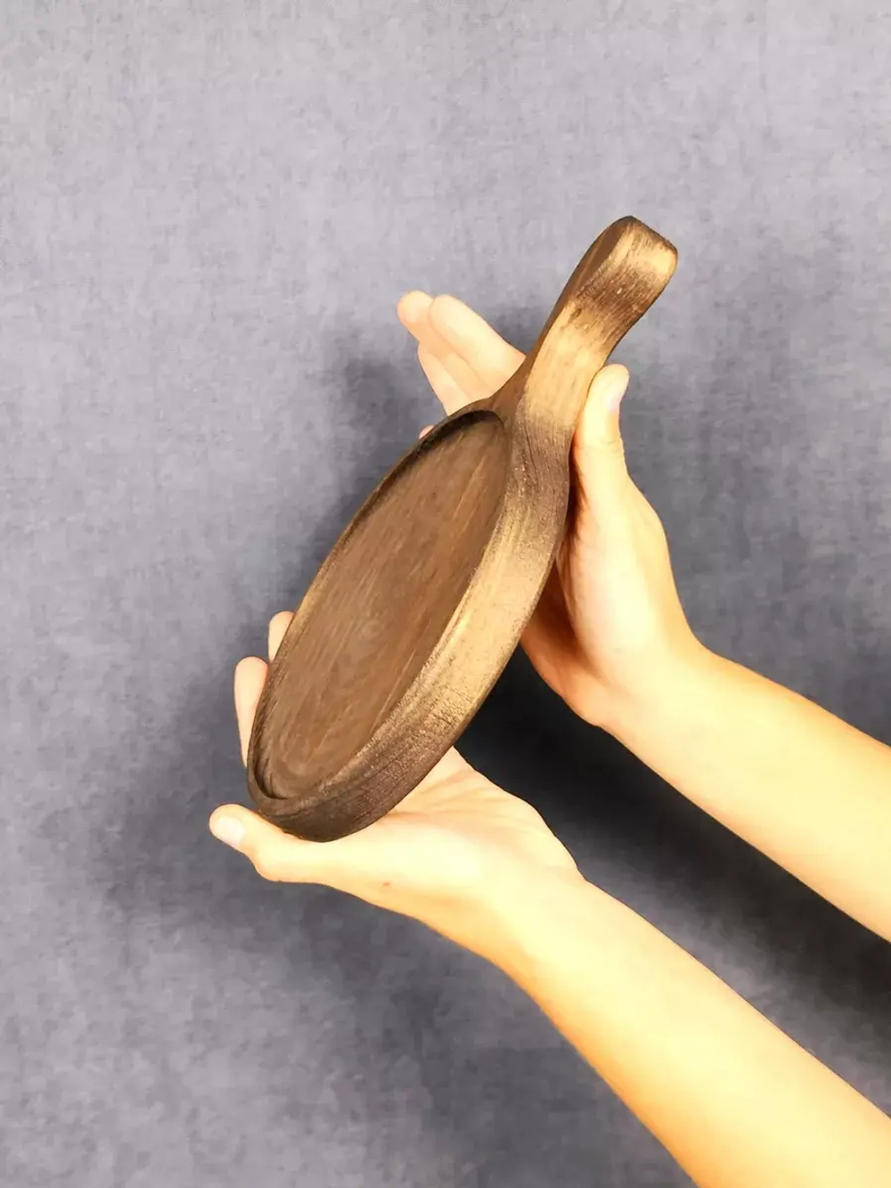 Менажница деревянная для подачи, сервировки "Гамбургер"