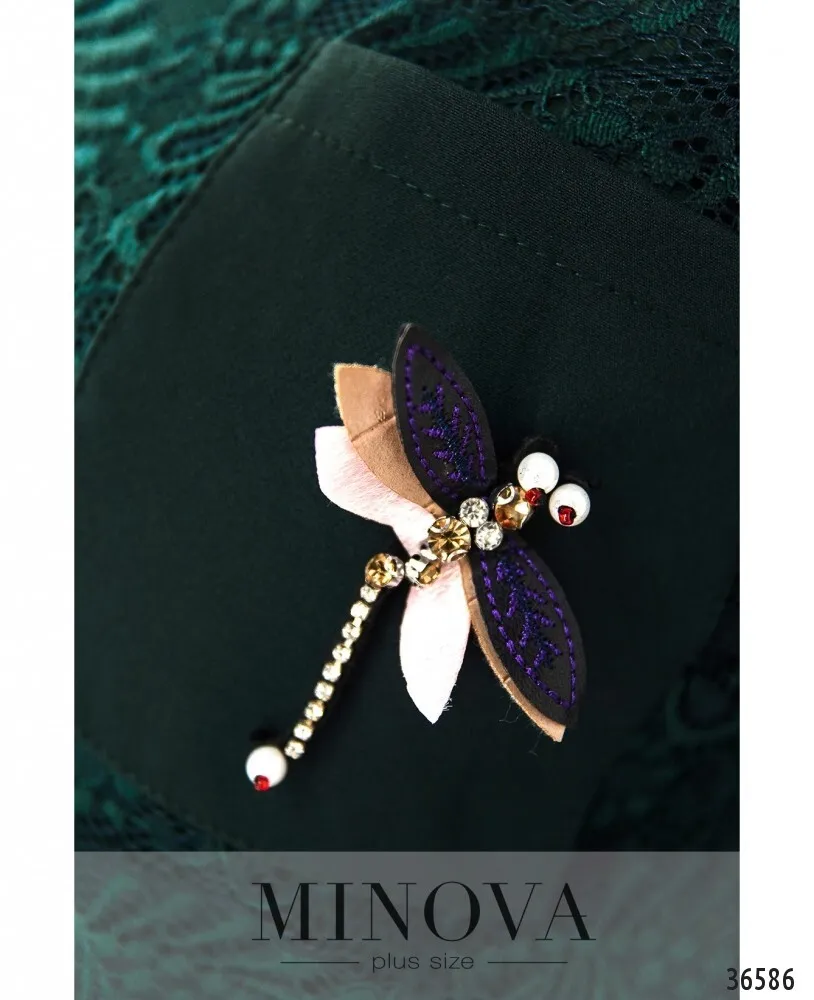 Платье 8619-1-темно-зеленый Minova