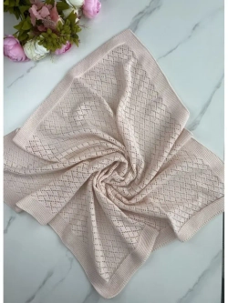 Вязаный плед для новорожденного