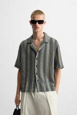 Рубашка jacquard с геометрическим узором