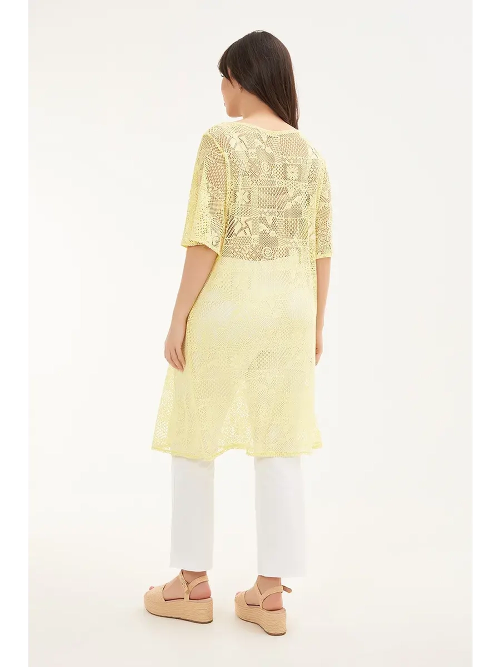 Платье туника пляжная накидка желтая