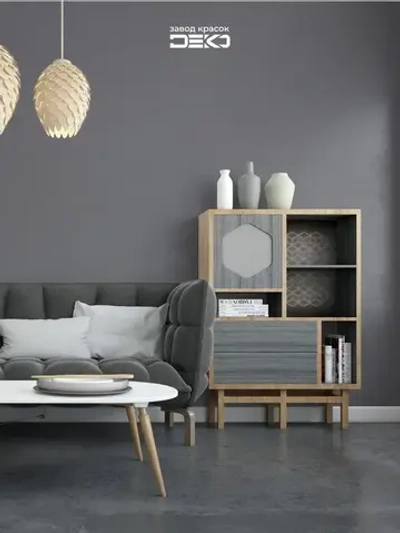 Краска для стен моющаяся DEKO ART интерьерная без запаха, графит 2.5кг