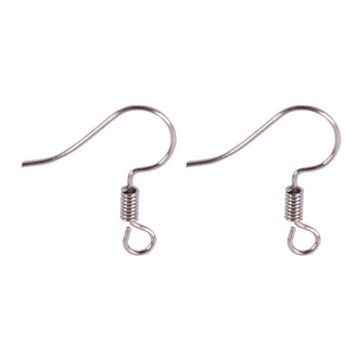 "Zlatka" Швензы для бисера DC-071/10 15 мм 10 шт черный никель