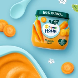 Фрутоняня пюре овощное Морковь 80 г с 4 месяцев