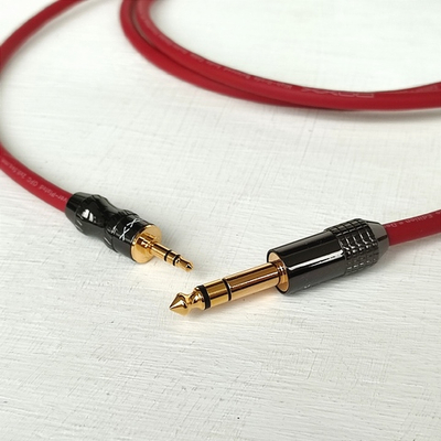 DAXX X69 Аудио кабель-переходник Jack3.5mm - Jack6.3mm из посеребренной меди 2x0.5mm2 D=6mm