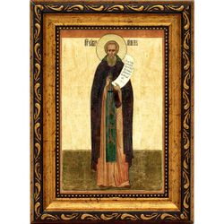 Савва Вишерский, Новгородский Преподобный. Икона на холсте.