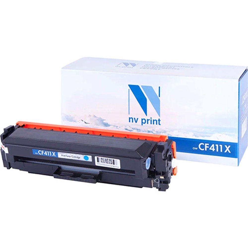 Картридж NV Print CF411X для HP Laser Jet Pro M377dw/452nw/452dn/477fdn/477fdw/477fnw, Cyan, 5000к