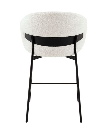Стул полубарный Snow букле белый