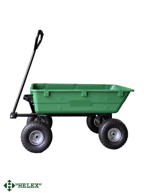 Садовая тележка-самосвал зеленая G202