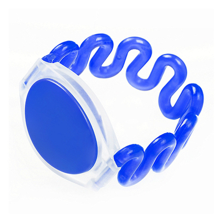 Пружинный RFID браслет EM-Marine TK4100 СИНИЙ