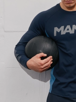 Лонгслив MANTO LOGOTYPE синий